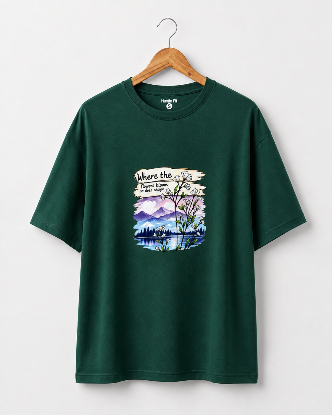Hustle Fit Flowers Bloom Tee