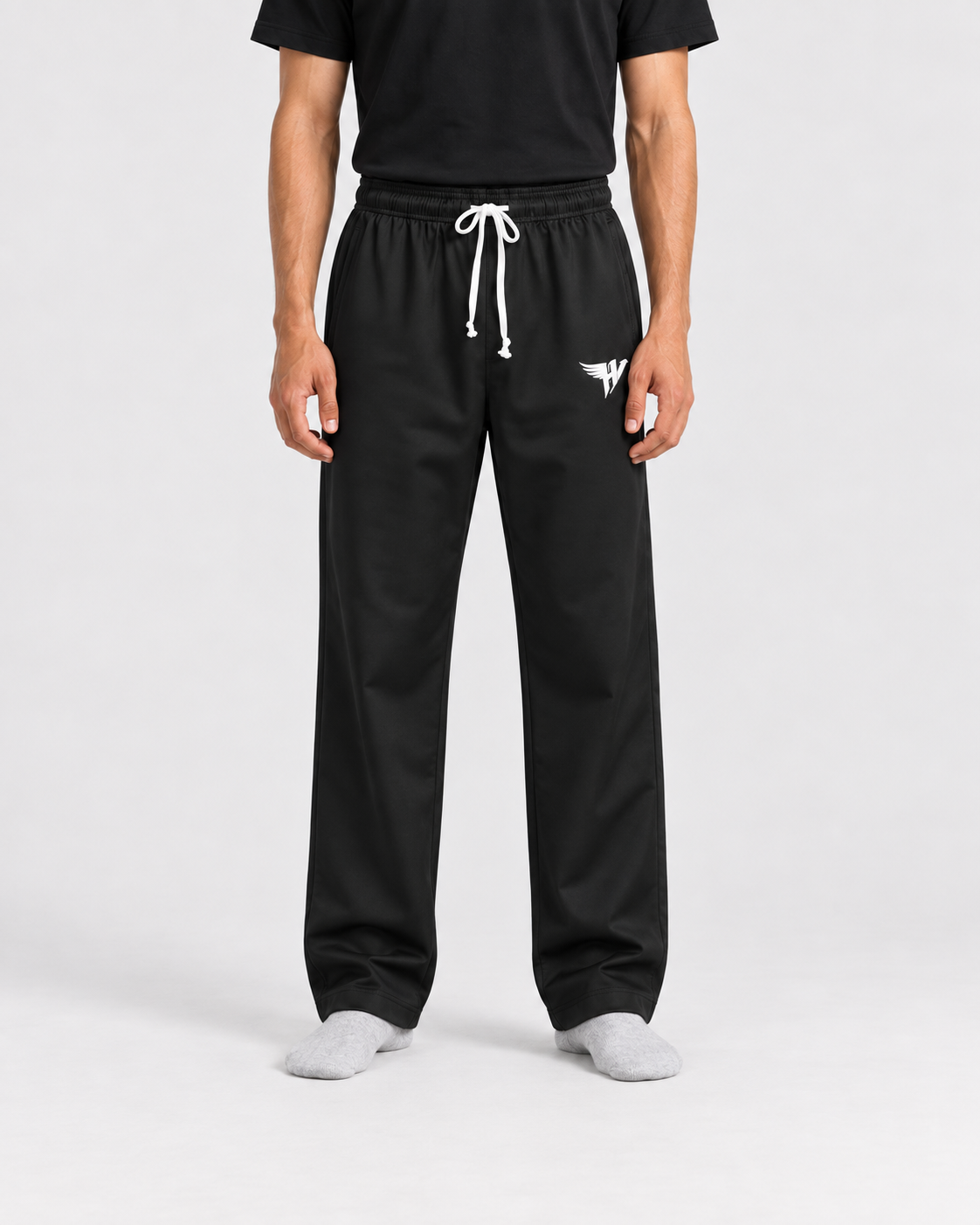 Hustle Fit Black Loose Fit Trousers