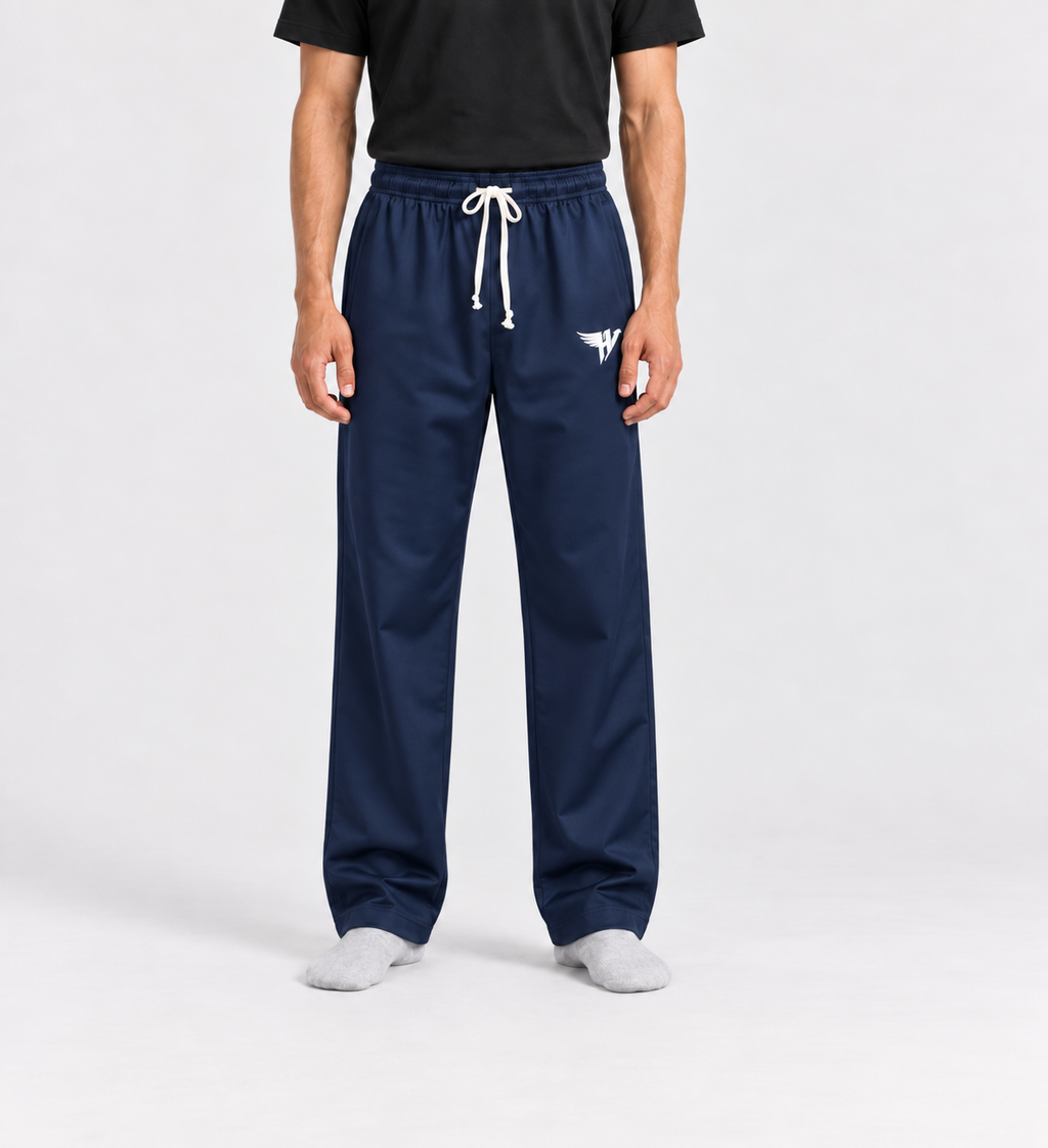 Hustle Fit Navy Blue Loose Fit Trousers