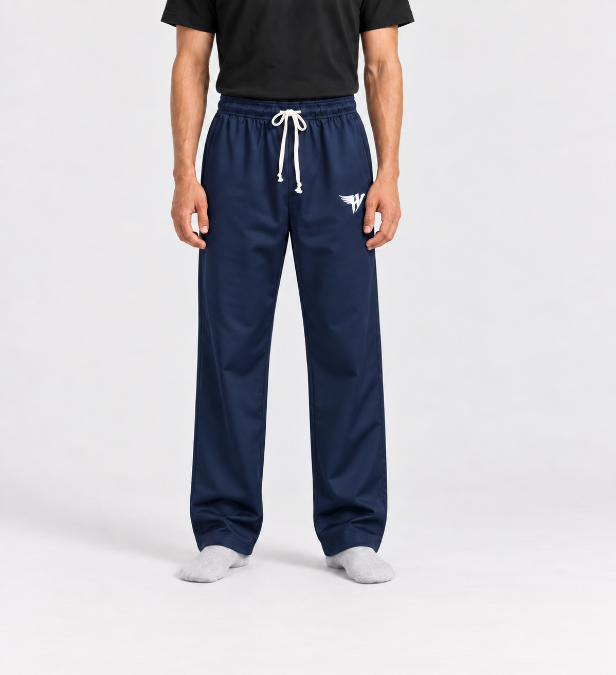 Hustle Fit Navy Blue Loose Fit Trousers