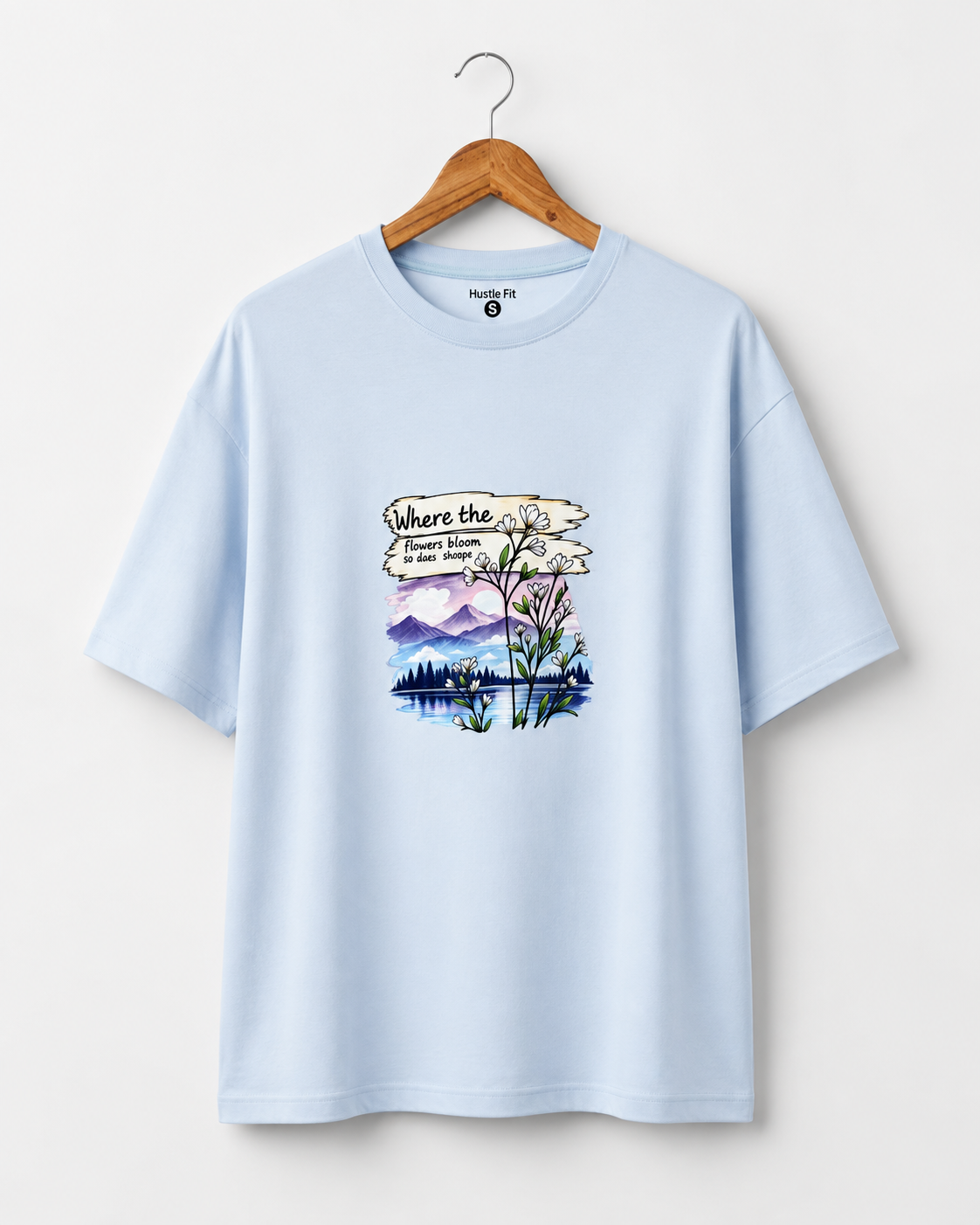 Hustle Fit Flowers Bloom Tee